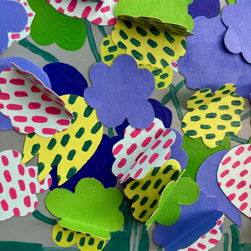 Flowers-Table21-(Green blue)-justyna-porowska-painting-detail-1-ceramic-artwork