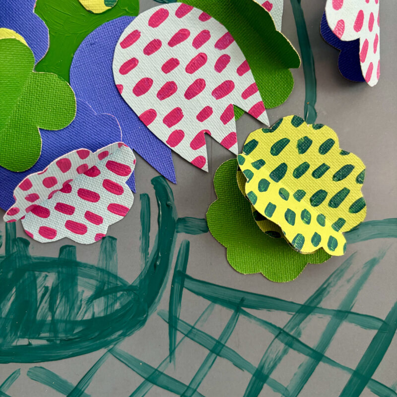 Flowers-Table21-(Green blue)-justyna-porowska-painting-detail-2-ceramic-artwork