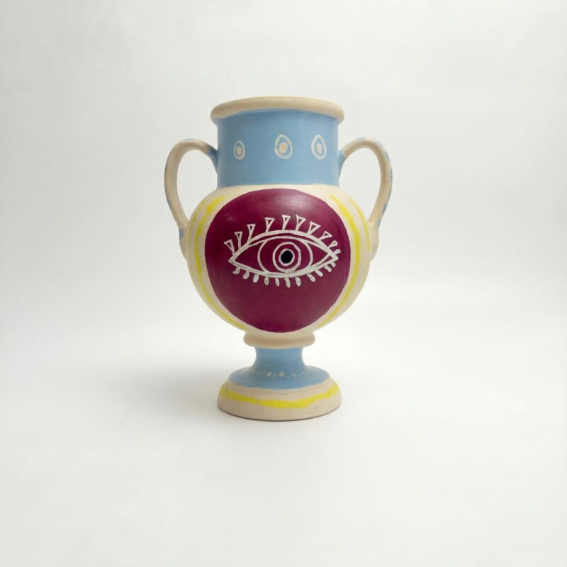 Gardien-Lumière-piccolo-anton-hasler-sculpture-vase-face-1-yellow-small-ceramic-artwork