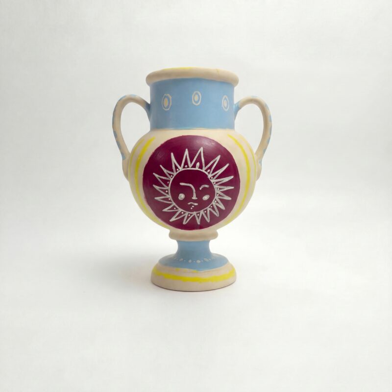 Gardien-Lumière-piccolo-anton-hasler-sculpture-vase-face-2-yellow-small-ceramic-artwork